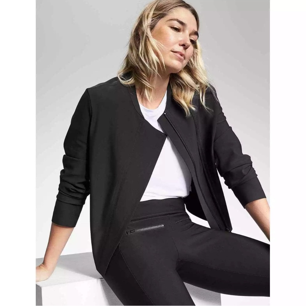 Athleta Moto Double Zipped Jacket